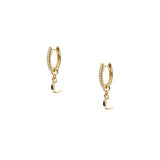 14k Pavé Itty Bitty Hoops