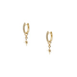 14k Pavé Itty Bitty Hoops