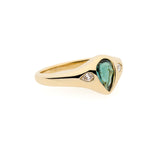 One of a Kind Lagoon Tourmaline Julienne Ring