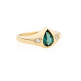 One of a Kind Lagoon Tourmaline Julienne Ring