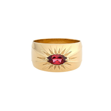 14K VERMEIL STARBURST BAND
