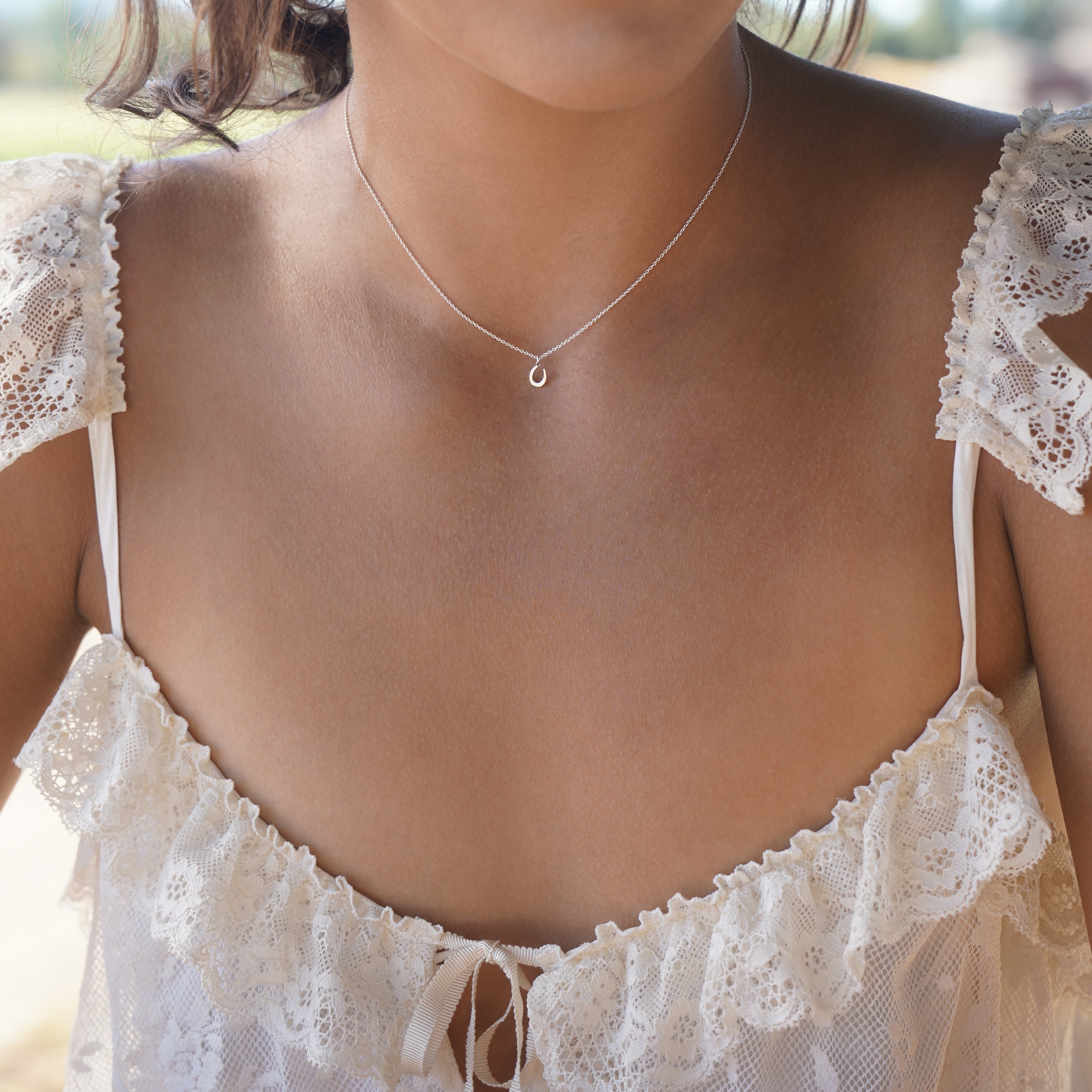 Silver Itty Bitty Horseshoe Pendant