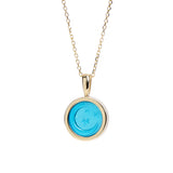 One of a Kind 14K Blue Moon & Stars Intaglio Pendant