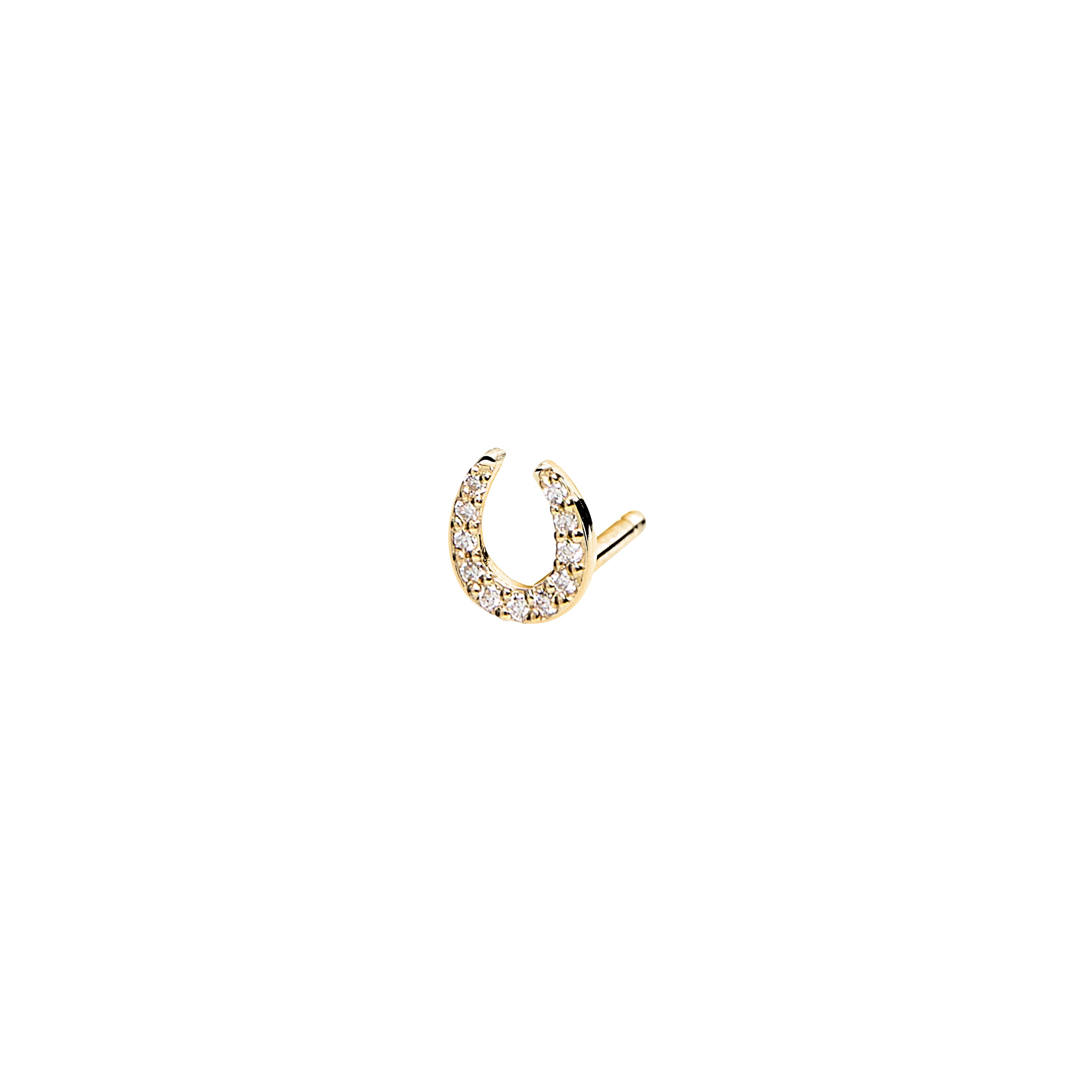 14 Diamond Pavé Itty Bitty Horseshoe Studs