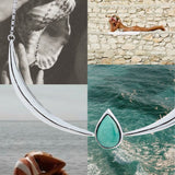Winged Turquoise Collar