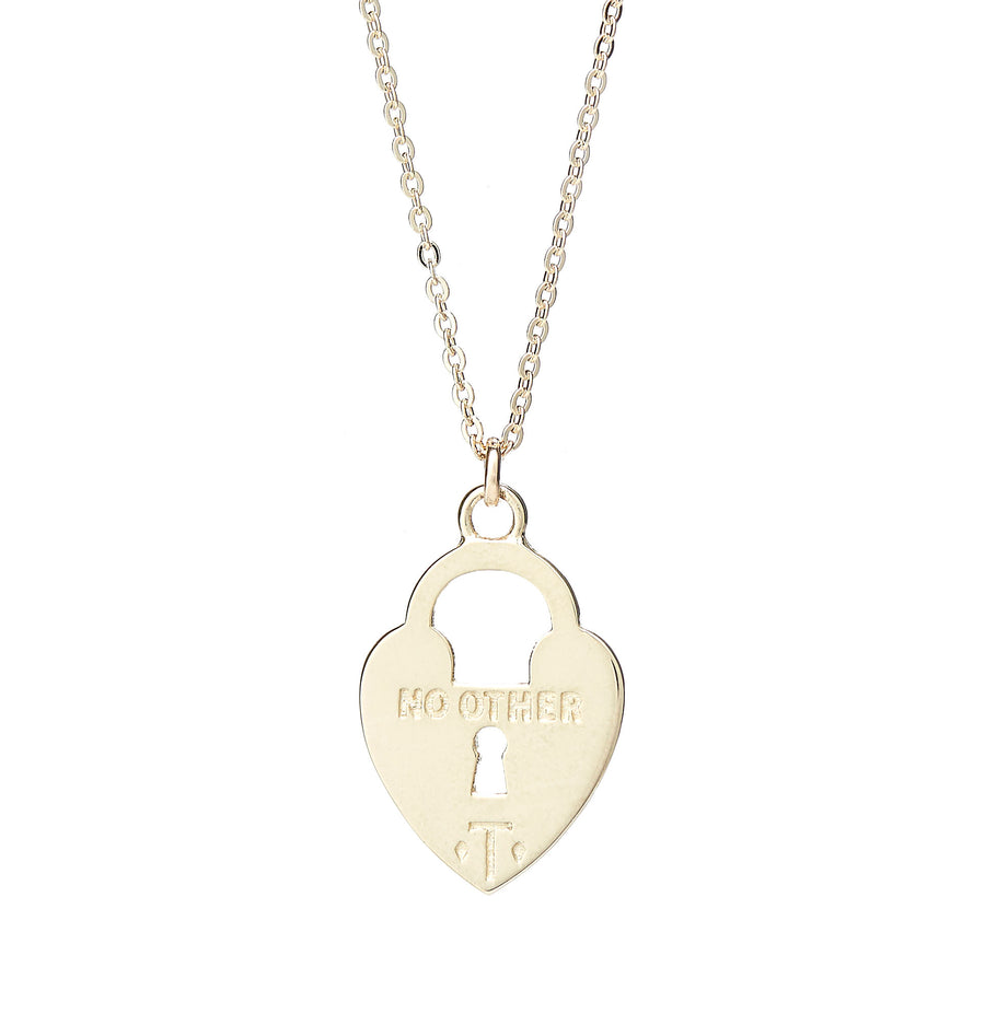 Vintage Tiffany & Co 18 Karat Yellow Gold Heart Lock Pendant Necklace -  Ruby Lane