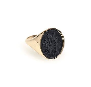 BOW AND ARROW INTAGLIO SIGNET RING